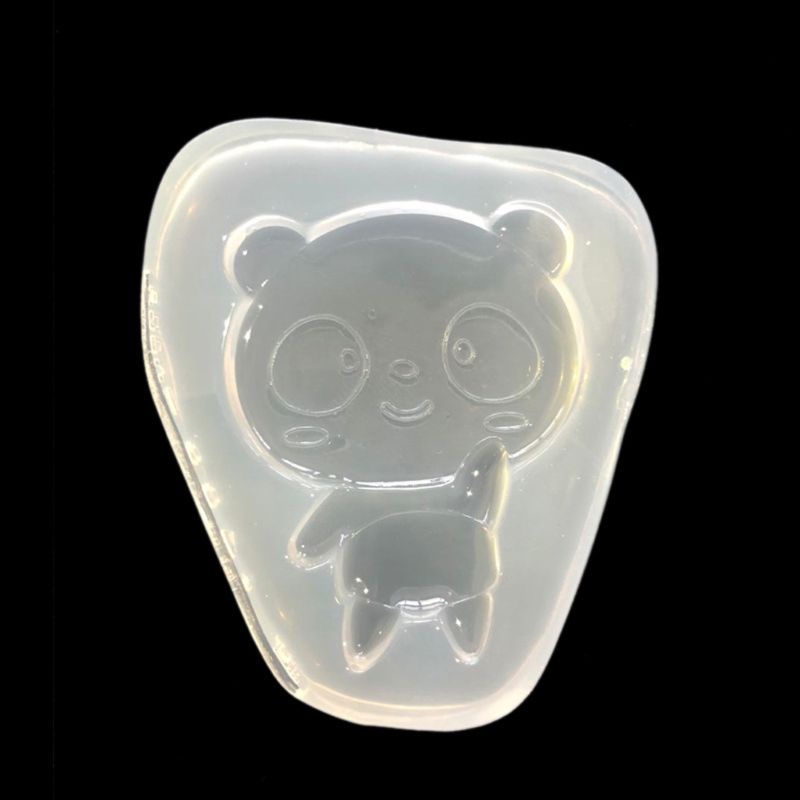 SIY  Cute Cartoon Panda Bear Pendant Resin Casting Mold Silicone Mold Jewelry Making