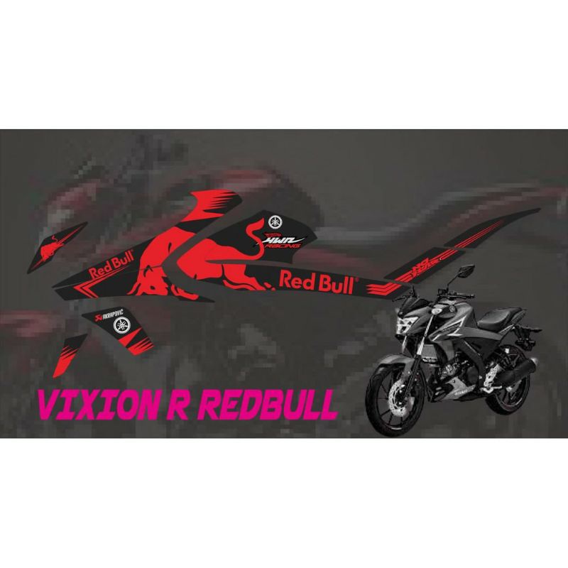 Stiker Striping Yamaha Vixion R RedBull