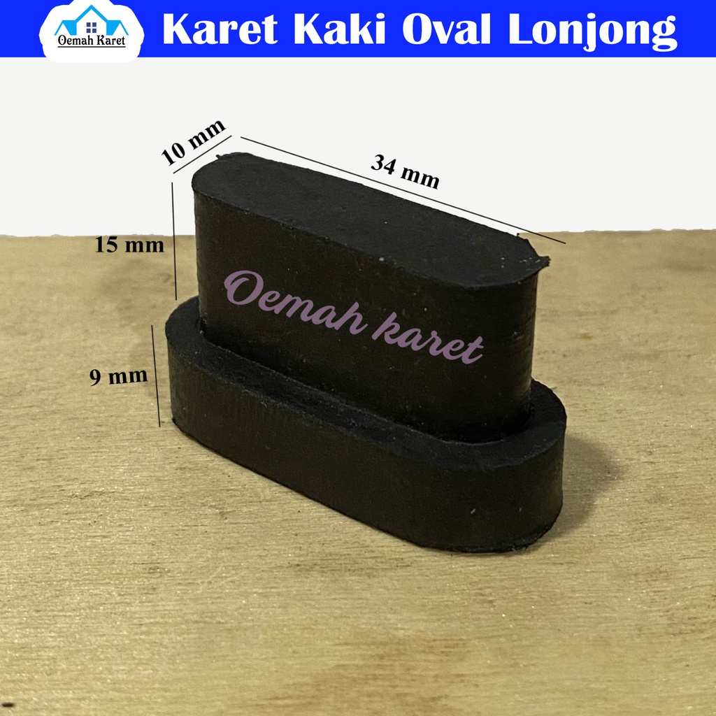 Karet Kaki Kursi Meja Besi Oval Lonjong 10 pcs