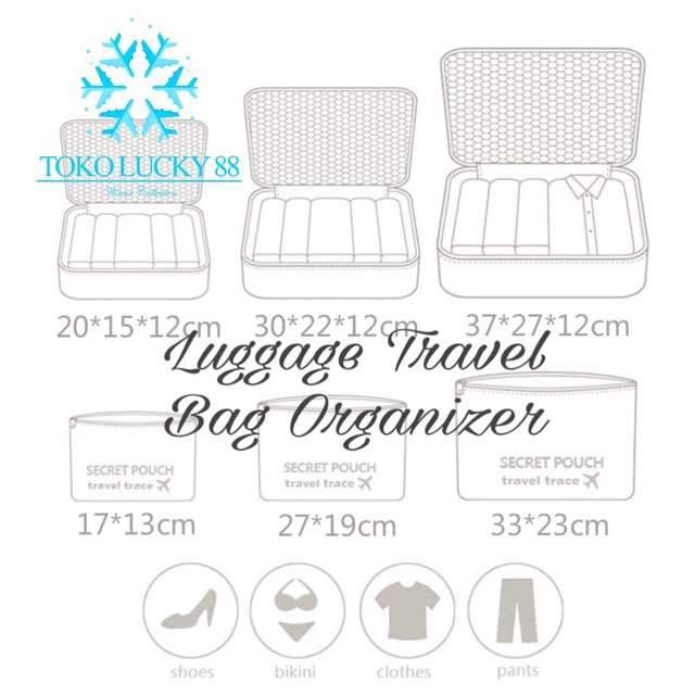 IMPORT Luggage Travel Bag Tas Koper Luggage Bag Organizer Travel Jalan Jalan