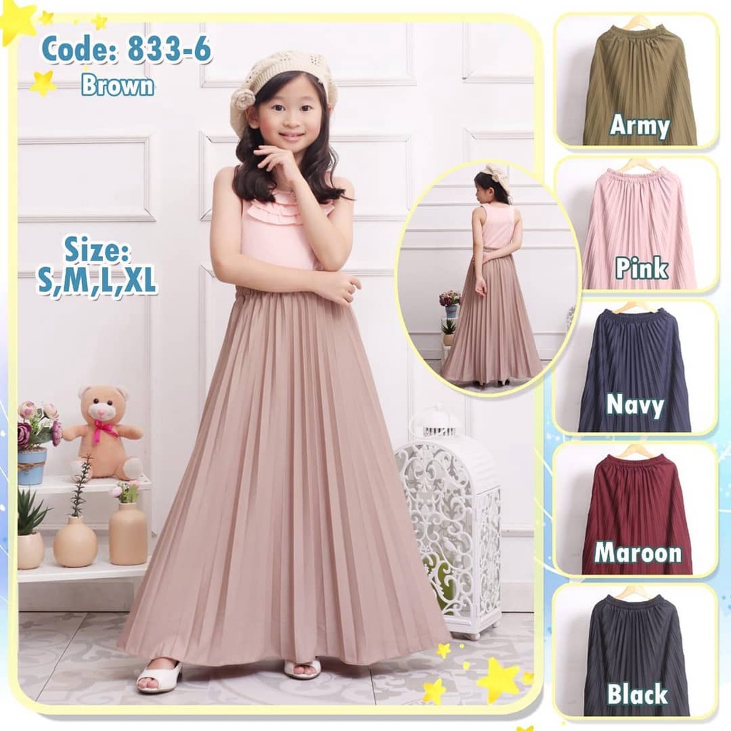 ROK PLISKET PREMIUM ANAK | ROK SKIRT PLEATED FASHION KIDS | BAWAHAN ROK ANAK PEREMPUAN |ROK PLISKET PREMIUM RF97 FASHION