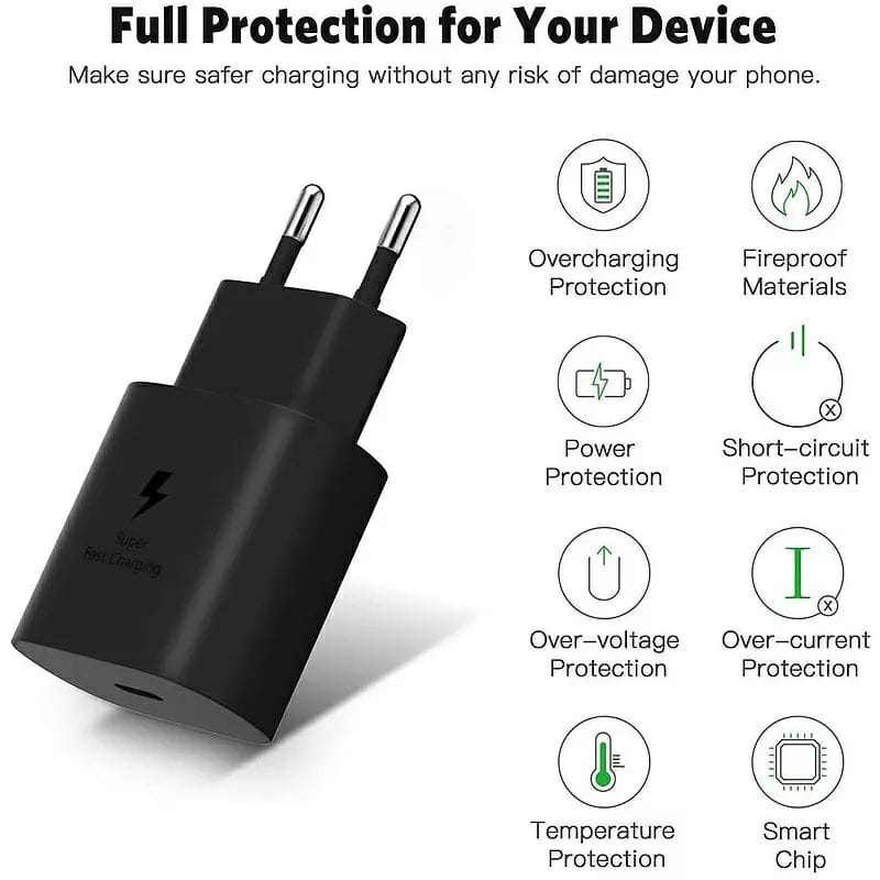 Charger Samsung Fast Charging Type C Original 100% Full Set / Charger Samsung 25Watt / Charger Samsung 45Watt / Casan Fast Charging