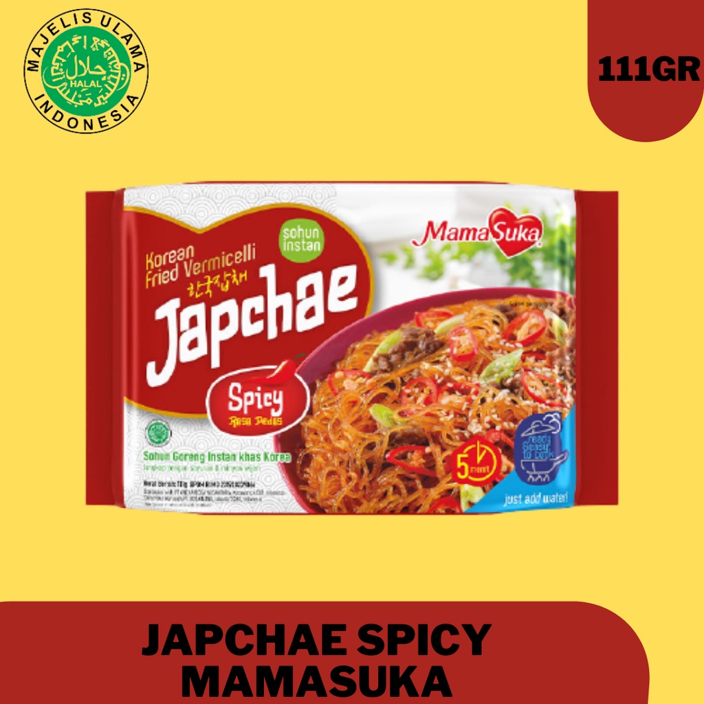 

Japchae Soun Goreng Pedas Spicy Instan Korea Mamasuka Halal Murah