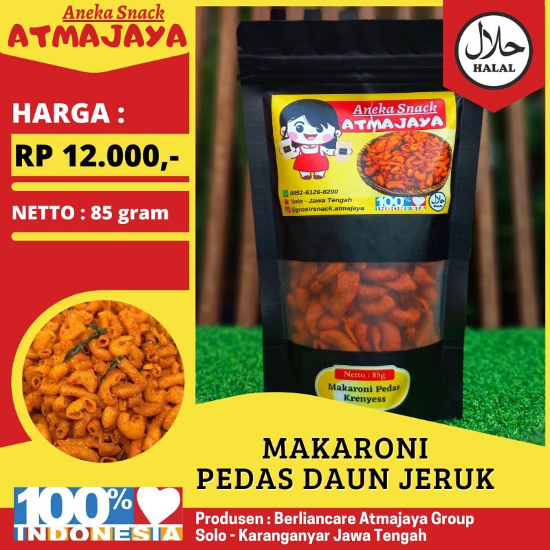 

MAKARONI PEDAS DAUN JERUK/ANEKA SNACK ATMAJAYA/GROSIR SNACK/SNACK MURAH/SNACK KILOAN