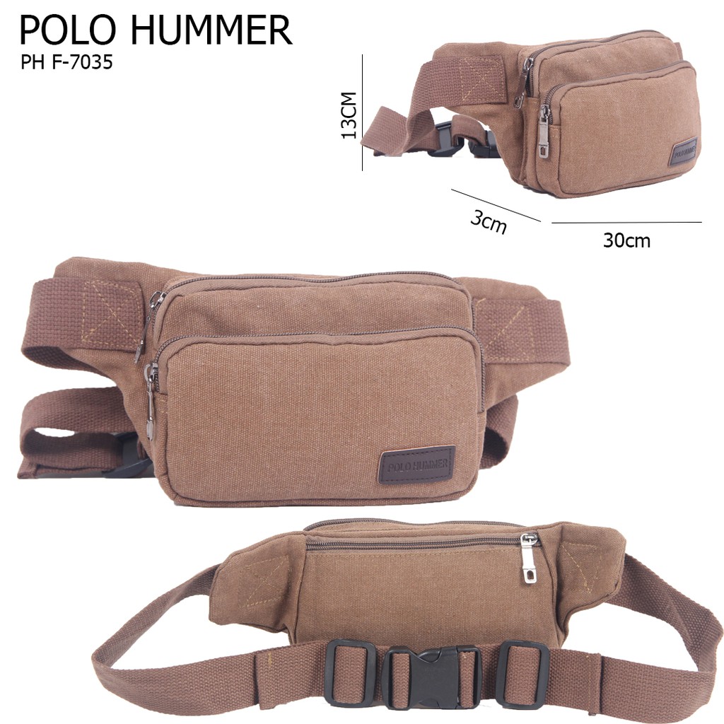 Men's Waistbag Polo Hummer - Tas Pinggang Import