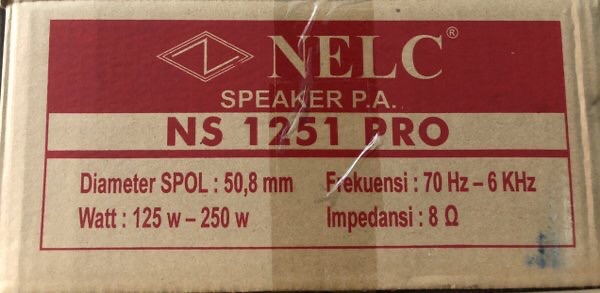 Speaker 12 inc Nelc 1251 Pro