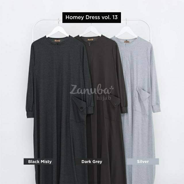 HOMEY DRESS VOL.13 ZANUBA HIJAB GAMIS RUMAHAN GAMIS KAOS
