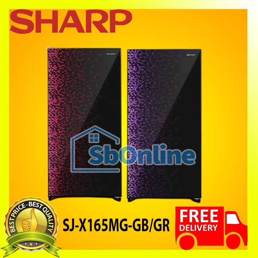 SHARP Kulkas 1 Pintu 133 L/128 L SJ-X165MG-GB/GR