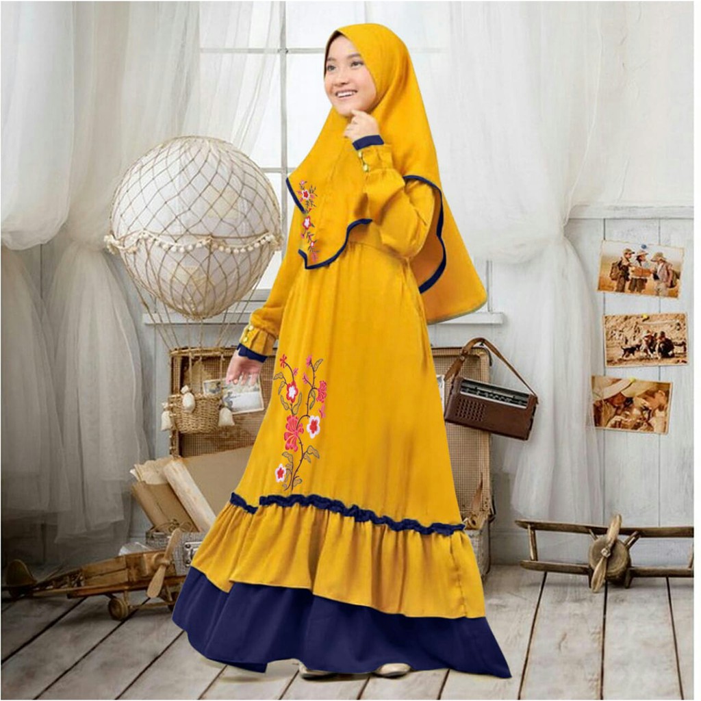 HOPYLOVY - Gamis Anak Perempuan bahan Baloteli Selina Kids