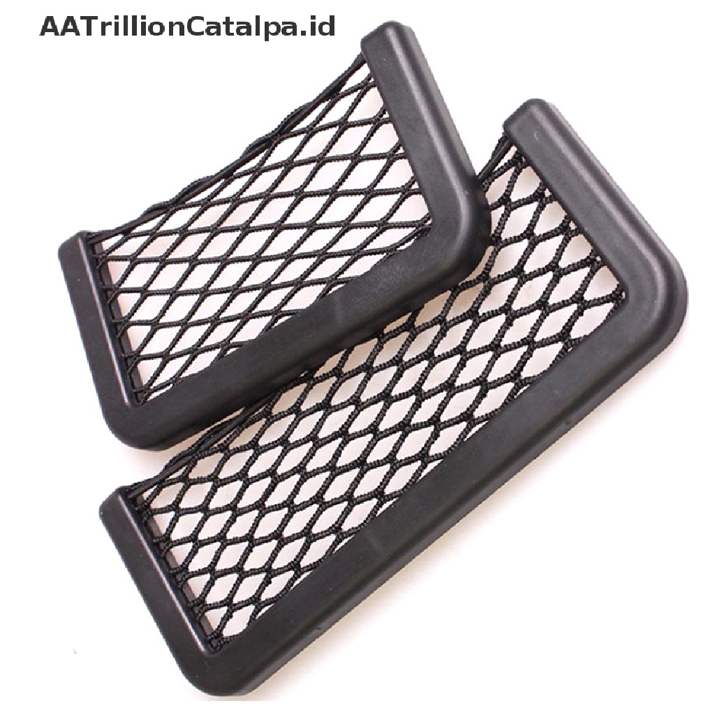 Aatrillioncatalpa Tas Jaring Organizer Penyimpanan Handphone Untuk Aksesoris Mobil