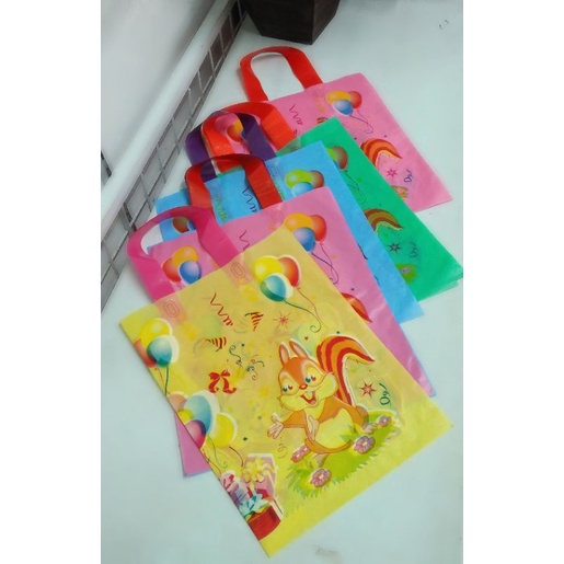 

[10 pcs] [4.1.96] plastik bingkisan jinjing kecil/kantong happy