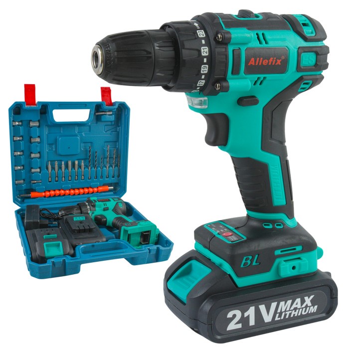 Bor Cordless Drill Brushless 48V Set Koper Bor Lengkap 2 Baterai-6006