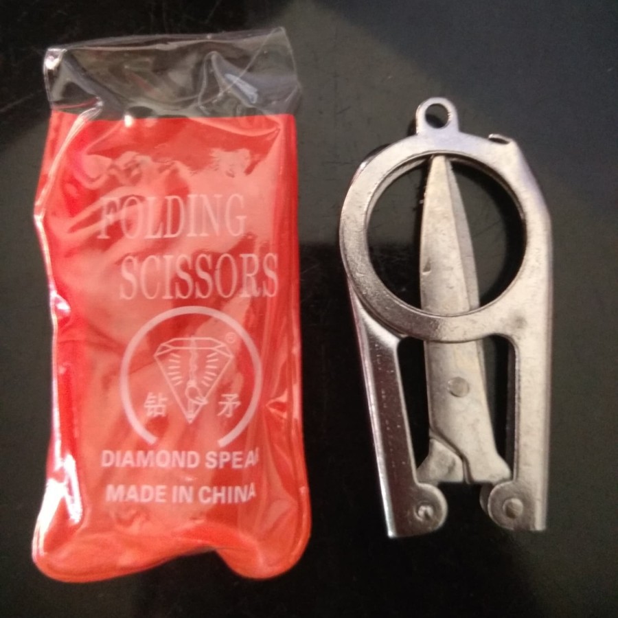 

Gunting Lipat STAINLESS Serbaguna / Folding Scissor Merk Diamond Spear