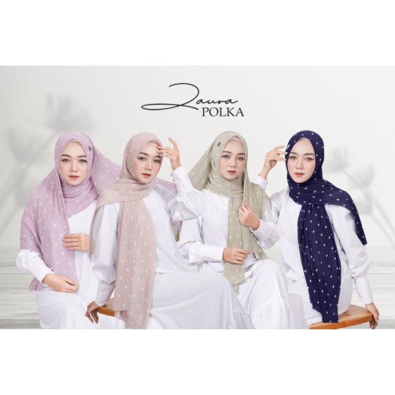 plisket zaura motif polka linalivia /hijab hits /plisket motif