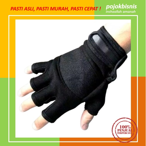 PROMO SARUNG TANGAN MOTOR SETENGAH JARI / SARUNGN TANGAN HALF FINGER GYM FITNES