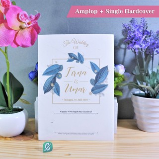 Undangan Pernikahan Erka Ashc003amplop Single Hardcover Bahan Jasmine Gliter Simple Elegant Bagus