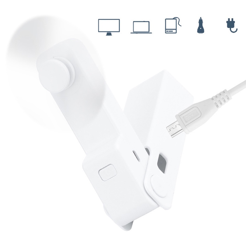 Kipas Angin Mini Portable 1200mAh Charge USB Mini Fan