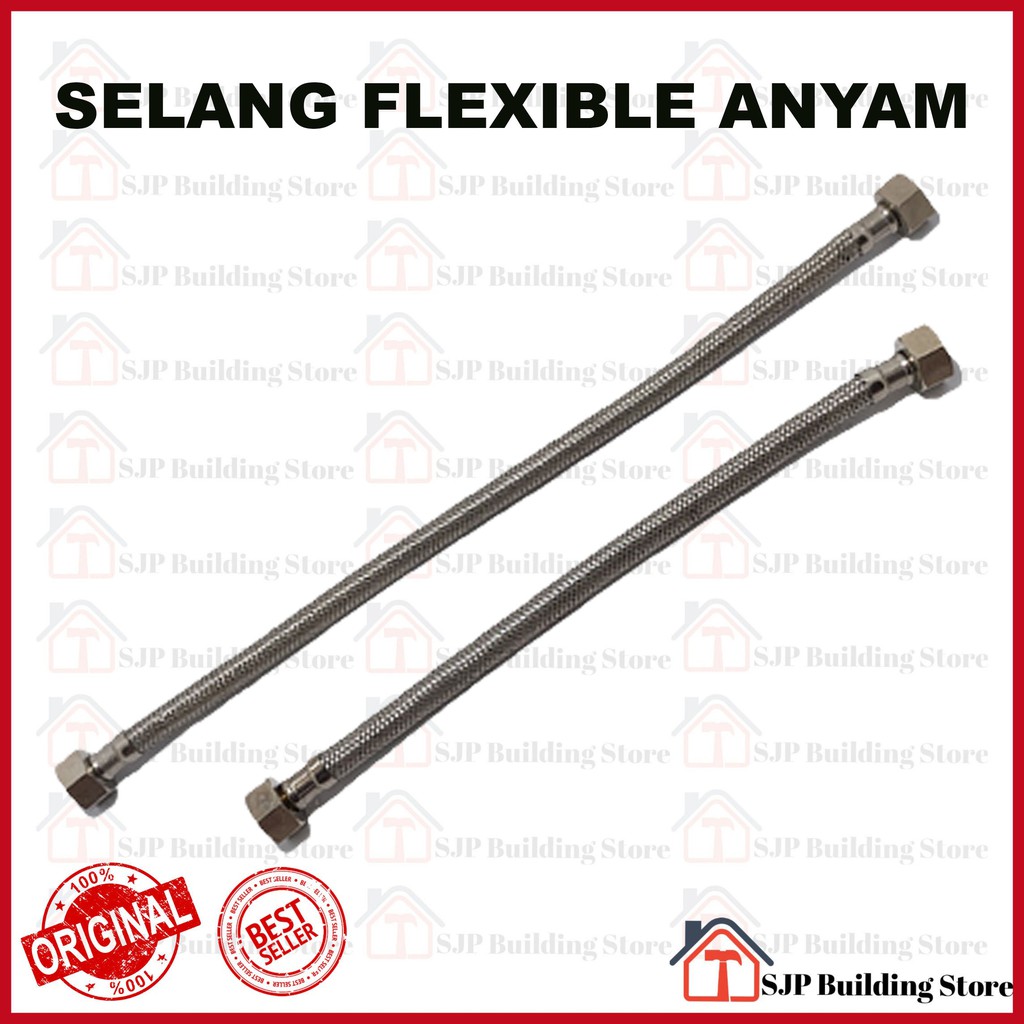 PROMO!! Selang Flexible anyam Fleksibel Wastafel Kloset 30cm 40cm 50cm 60cm