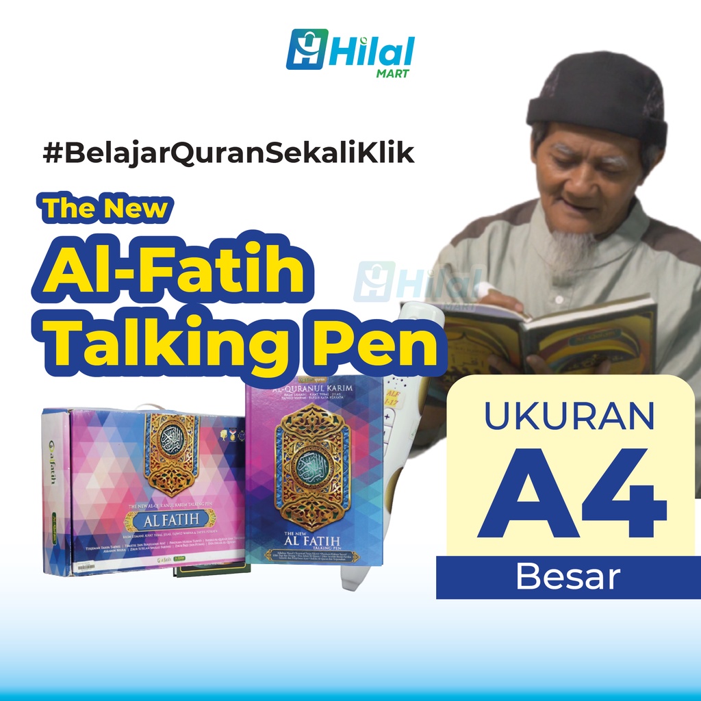 al quran AL FATIH TALKING PEN A4 AlQuran Digital Pen Iqro 'Iqro A4 Besar