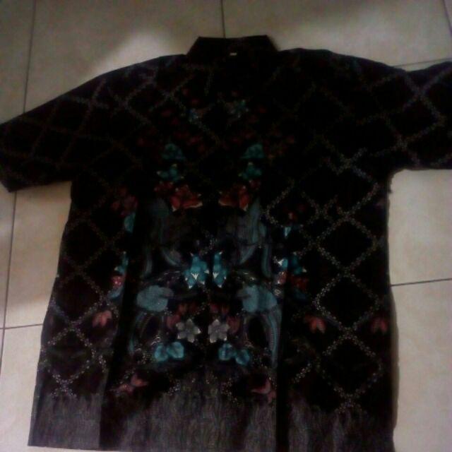 Maura Couple - Sania Ruffle Batik Couple Kemeja Lengan Pendek Blouse Batik Wanita Murah