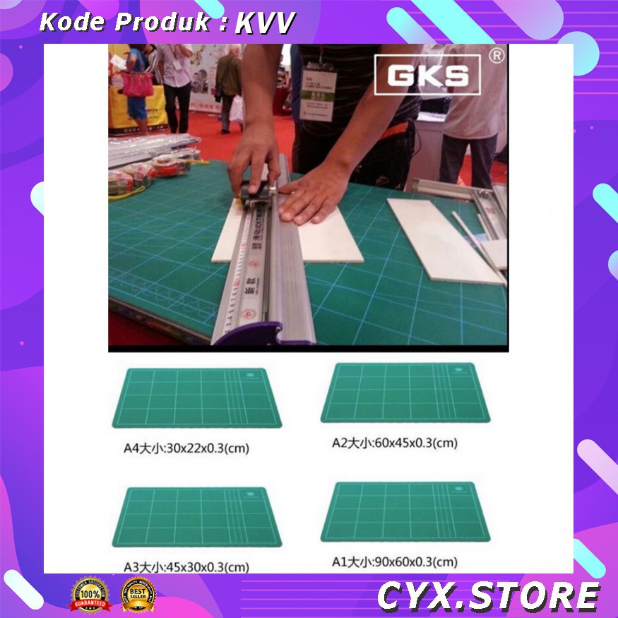 KVV GKS Work Cutting Mat Pad A3 45 x 30cm GKSA3 Green Grab Medan