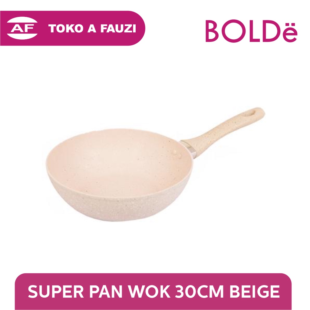 BOLDE SUPER PAN WOK 30 CM BEIGE