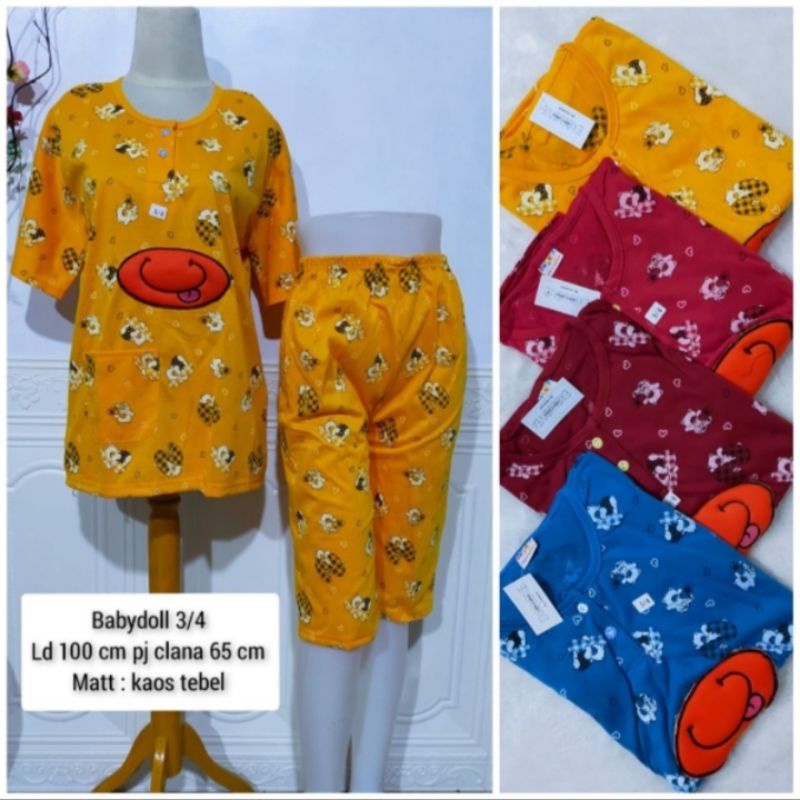babydoll dewasa/babydoll murah/ babydoll 3/4 / babydoll ukuran standar/ baju tidur dewasa/baju tidur