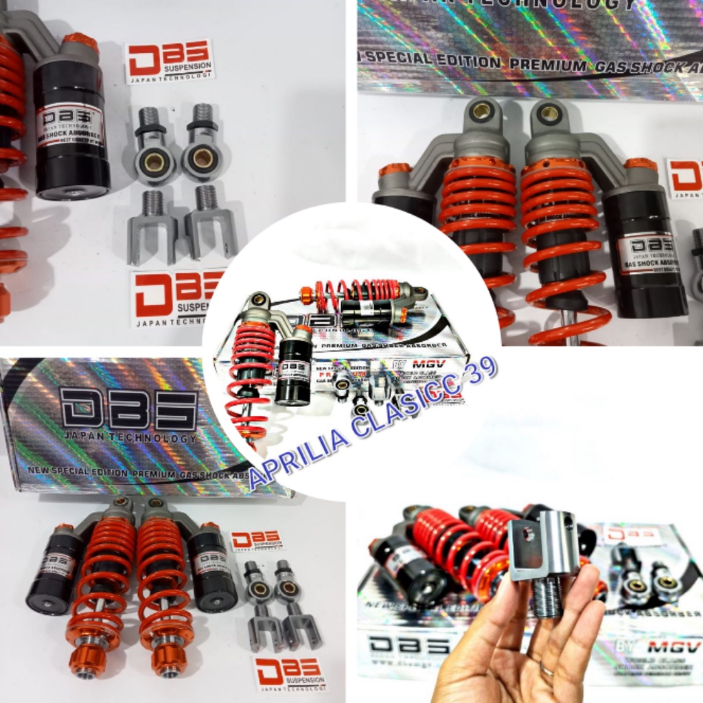 Skok Shockbreaker REPLIKA KTC Uk 28 Rxking Gl Tiger Cb100 5.0 Tabung DBS BLACK RED 280