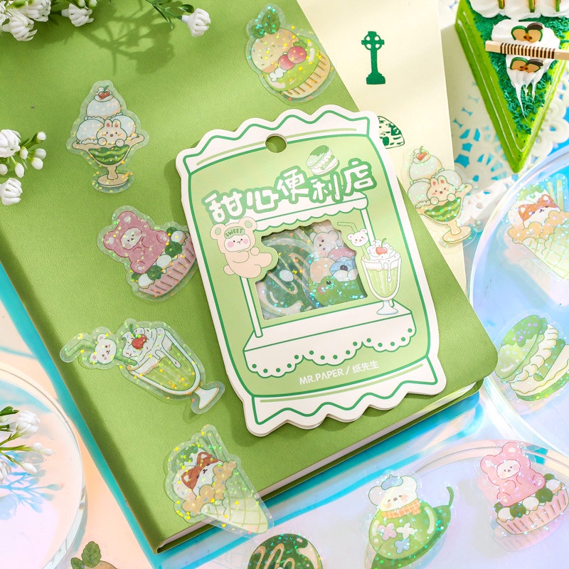 

Sweet Snack Shiny Flake Stickers Set