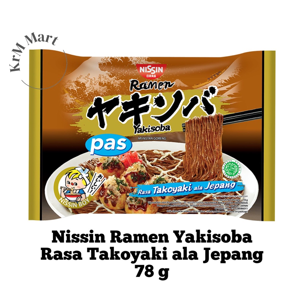 

Nissin Ramen Yakisoba PAS rasa Takoyaki ala Jepang 78 gr mie mi 78gr