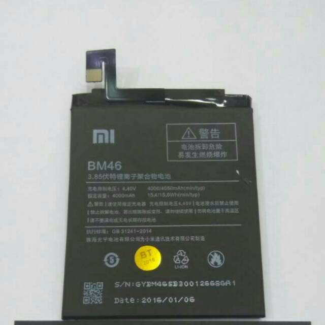 Baterai/batre xiaomi redmi note 3#ORIGINAL PRODUK