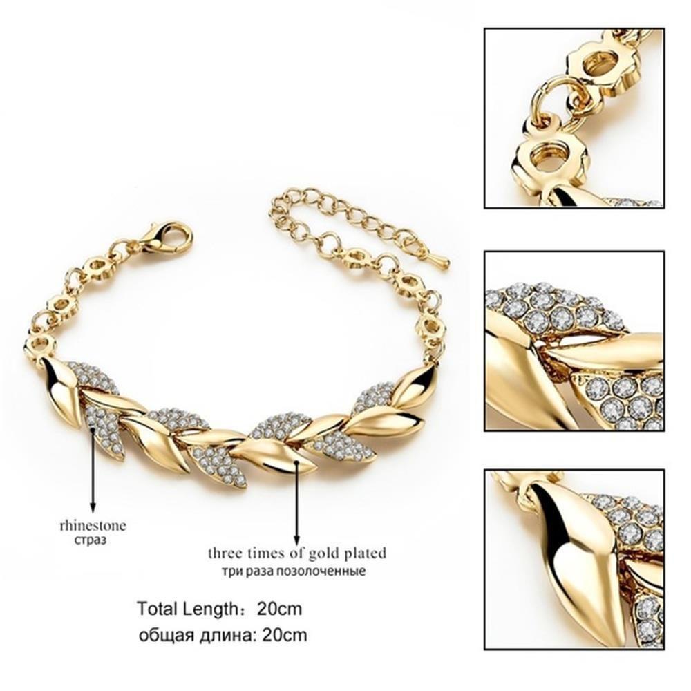 Lily Braided Leaf Gelang Wanita Rantai Fashion Bridal Pernikahan Perhiasan