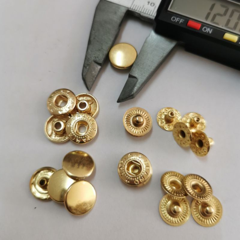 

kancing cetet besi 12mm / kancing snap besi 330 gold 5gross