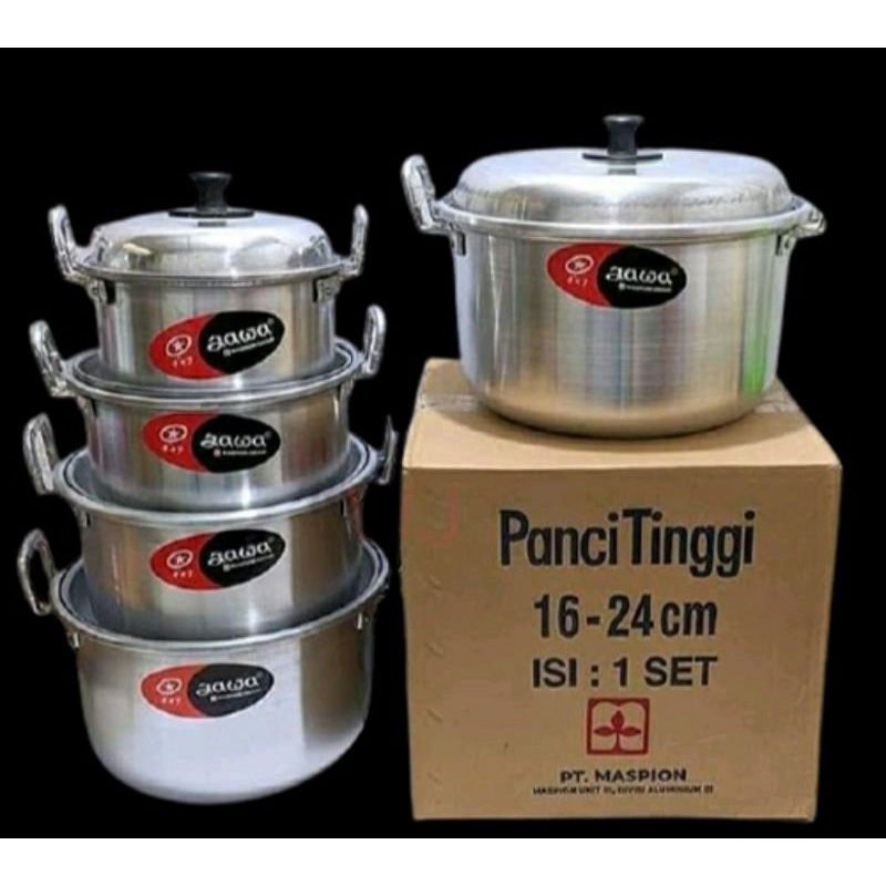 PANCI SET PANCI MASAK PANCI SUSUN PANCI SAYUR PANCI KECIL PANCI JAWA PANCI MASPION 5PCS