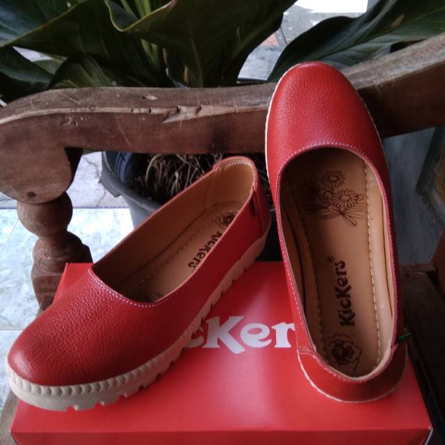 kickers leather trainers