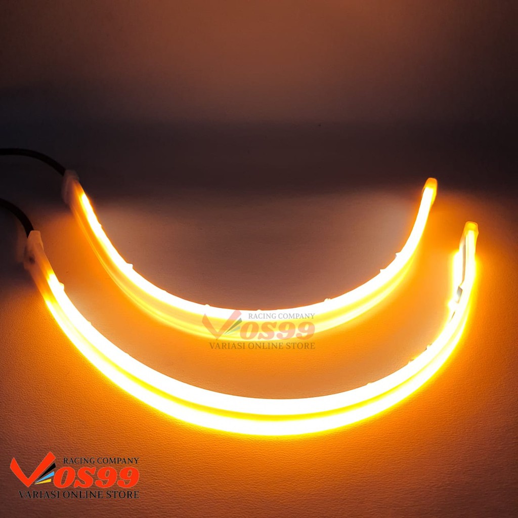 LAMPU ALIS SLIM FLEXYBLE 2 WARNA SEN RUNNING KUNING DAN SENJA BIRU WELCOME UKURAN 30CM WATERPROOF