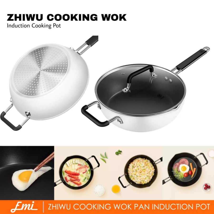 ZHIWU COOKING WOK PAN INDUCTION POT - Wajan Panci Penggorengan - panci saja