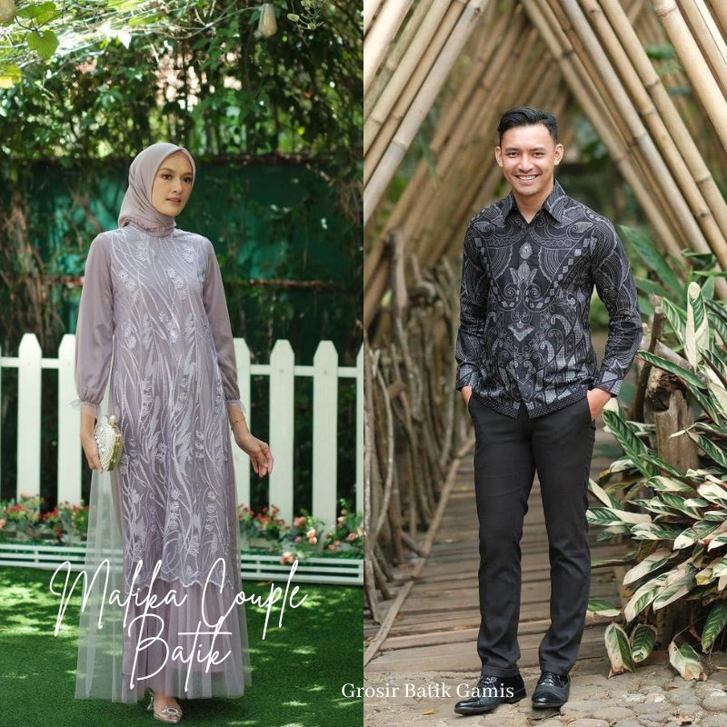SET COUPLE MALIKA BRUKAT PREMIUM | BAJU REMAJA KONDANGAN KEKINIAN | GAMIS MALIKA KEMEJA PRIA KEKINIA