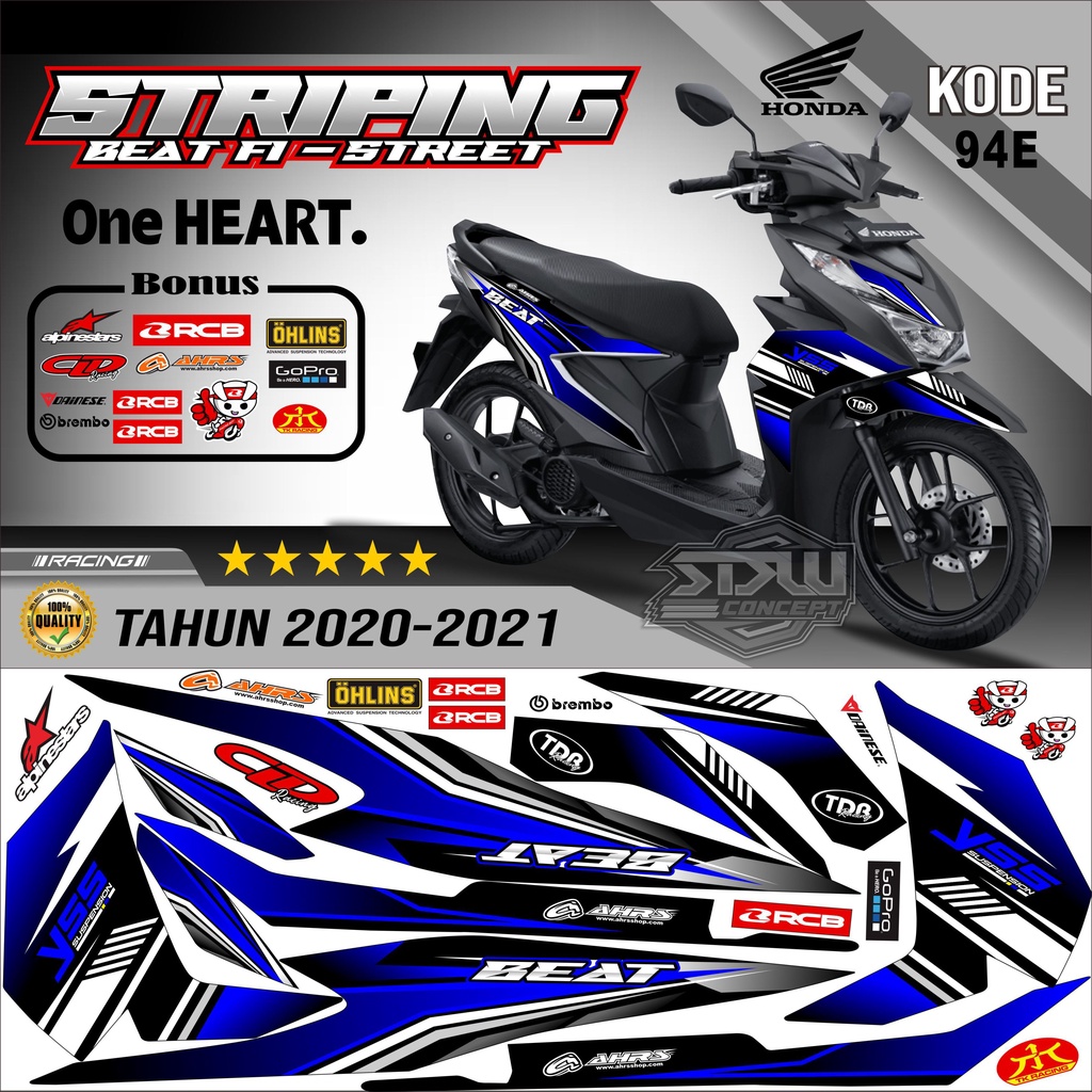 Striping Beat New Stiker Lis Motor Beat New Variasi kode 94