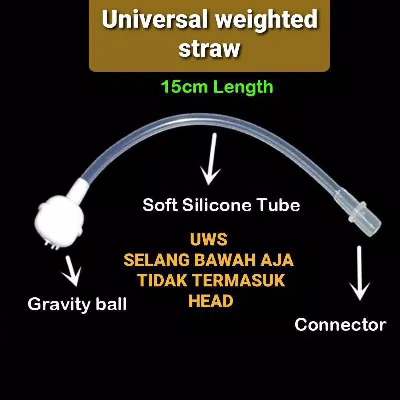 Universal Weighted Straw / Sedotan Dengan Pemberat Untuk Botol Bayi