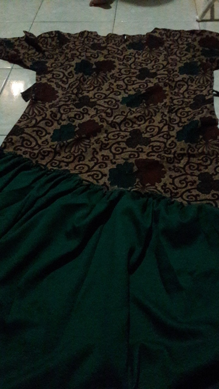 Batik Gamis Meisya Stile Gamis Rempel Miring