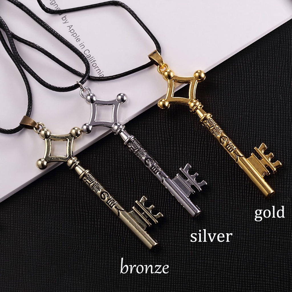 Kalung Hias Liontin Kunci Attack On Titan Anime Lover Eren Jaeger Warna-Warni Untuk Unisex