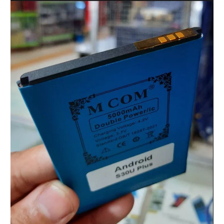 BATRE BATREI BATERAI BATTERAI BATTERAY MCOM M COM ANDROID CINA CHINA S30U PLUS S30U+ DOUBLE POWER (5