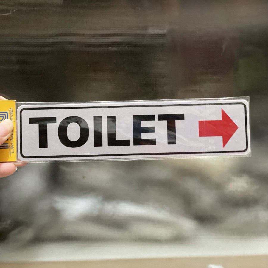

Sticker stiker tempel tulisan toilet wc ke arah kiri atau kanan penunjuk toilet