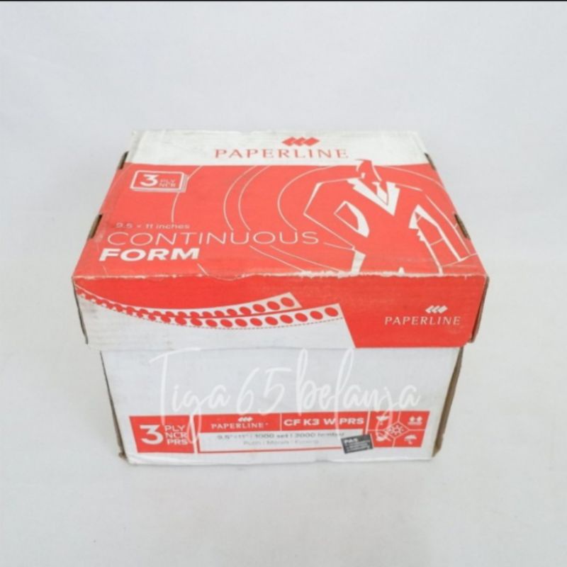 CONTINUOUS FORM 3 ply | Kertas Komputer Paperline 9.5 x 11 CF K3 W PRS