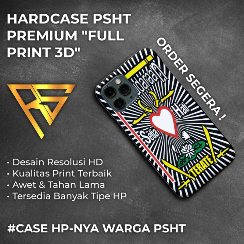 HARDCASE PSHT PREMIUM "FULL PRINT 3D" TERSEDIA BANYAK TIPE HP