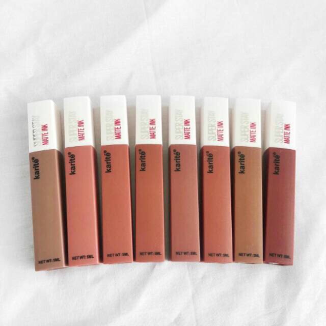 karite matte lipcream superstay versi nude( harga/8pcs )