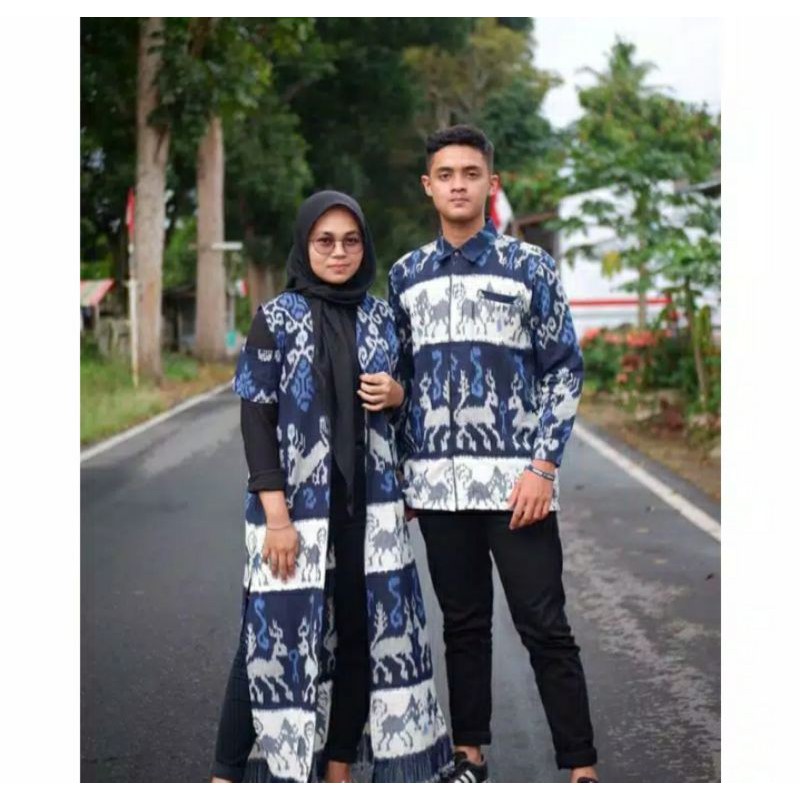 cople baju Tenun Blangket motif sumba original BLA14