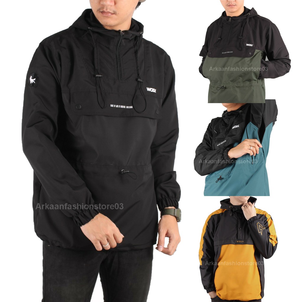 AKN - JAKET CAGOULE WATERPROOF / JAKET CAGOULE PREMIUM / JAKET CAGOULE SNOWDOPE ORIGINAL WOLV