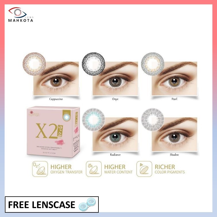 SOFTLENS X2 SANSO COLOR MINUS (-3.25 s/d -6.00) SHADOW CAPPUCINO PEARL RADIANCE / By EXOTICON